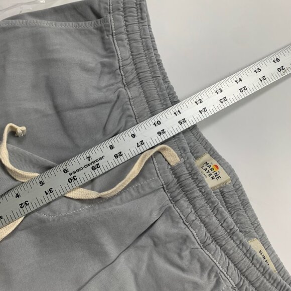 Marine Layer Saturday Jogger Slim Fit Light Grey Pants Men’s Large Drawstring - Picture 9 of 10